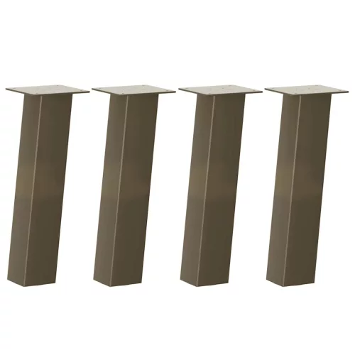  4 db natúr acél dohányzóasztal láb 42 cm acél