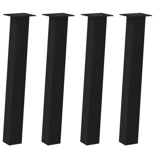  4 db fekete acél konzolasztal láb 72 cm