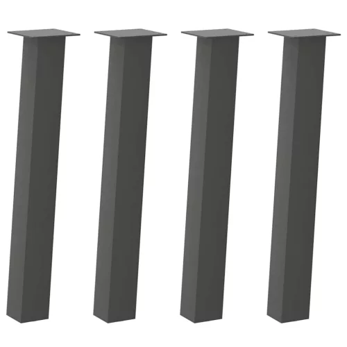  4 db antracitszürke acél konzolasztal láb 72 cm