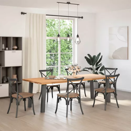  4 db antracitszürke acél konzolasztal láb 72 cm