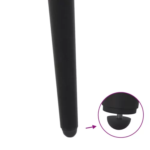  4 db kúpos alakú fekete dohányzóasztal láb 42-43 cm acél