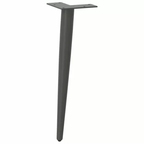  4 db antracitszürke kúpos alakú dohányzóasztal láb 42-43 cm acél