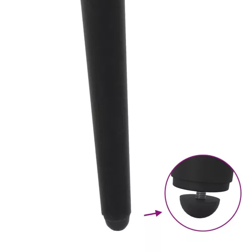  4 db kúpos alakú fekete acél konzolasztal láb 72-73 cm