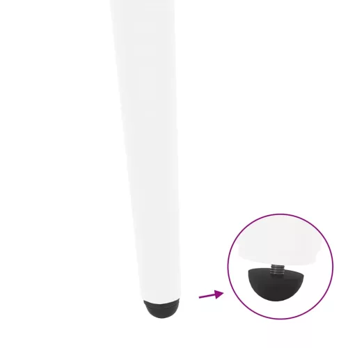  4 db kúpos alakú fehér konzolasztal láb 72-73 cm acél