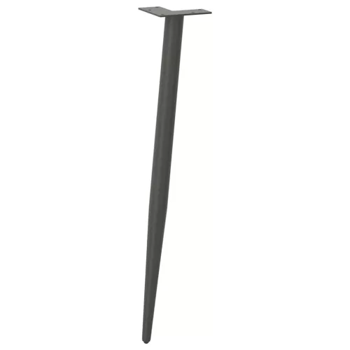  4 db antracitszürke kúpos alakú acél konzolasztal láb 72-73 cm