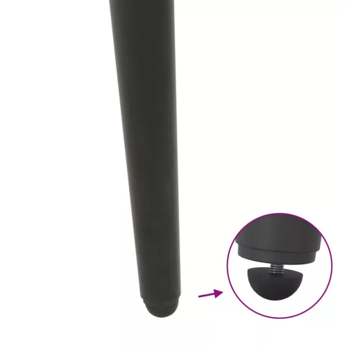  4 db antracitszürke kúpos alakú acél konzolasztal láb 72-73 cm