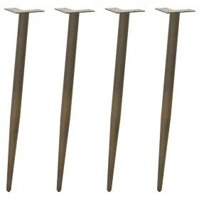  4 db kúpos alakú natúr acél konzolasztal láb 72-73 cm