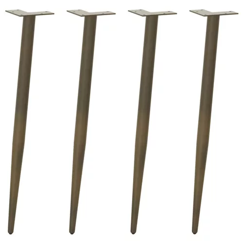  4 db kúpos alakú natúr acél konzolasztal láb 72-73 cm