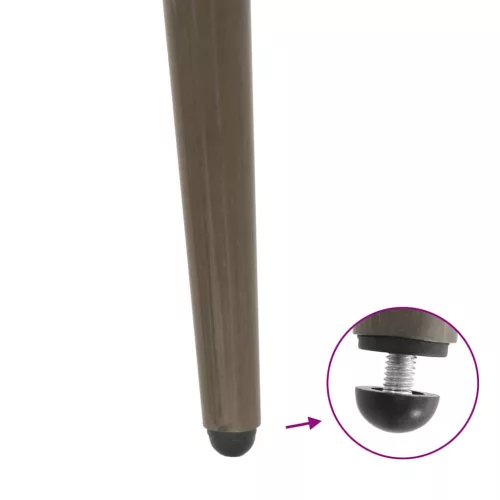  4 db kúpos alakú natúr acél konzolasztal láb 72-73 cm