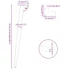  4 db kúpos alakú natúr acél konzolasztal láb 72-73 cm