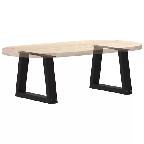  2 db fekete, V-alakú acél dohányzóasztal láb 30 x (30-31,3) cm