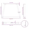  2 db fekete, V-alakú acél dohányzóasztal láb 30 x (30-31,3) cm