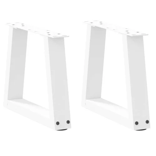  2 db fehér, V-alakú acél dohányzóasztal láb 30 x (30-31,3) cm