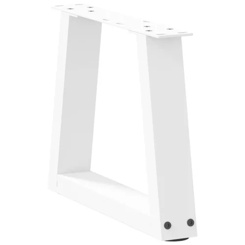  2 db fehér, V-alakú acél dohányzóasztal láb 30 x (30-31,3) cm