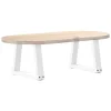  2 db fehér, V-alakú acél dohányzóasztal láb 30 x (30-31,3) cm