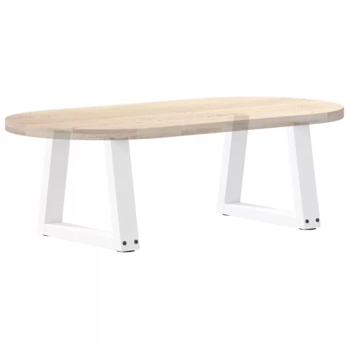  2 db fehér, V-alakú acél dohányzóasztal láb 30 x (30-31,3) cm