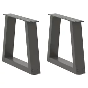    2 db antracitszürke, V-alakú acél dohányzóasztal láb 30x(30-31,3) cm
