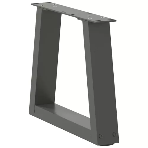  2 db antracitszürke, V-alakú acél dohányzóasztal láb 30x(30-31,3) cm