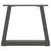  2 db antracitszürke, V-alakú acél dohányzóasztal láb 30x(30-31,3) cm