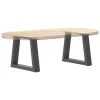  2 db antracitszürke, V-alakú acél dohányzóasztal láb 30x(30-31,3) cm