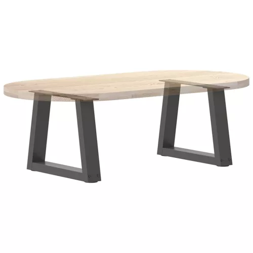  2 db antracitszürke, V-alakú acél dohányzóasztal láb 30x(30-31,3) cm