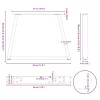  2 db antracitszürke, V-alakú acél dohányzóasztal láb 30x(30-31,3) cm