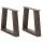  2 db V-alakú natúr acél dohányzóasztal láb 30x(30-31,3) cm