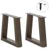  2 db V-alakú natúr acél dohányzóasztal láb 30x(30-31,3) cm