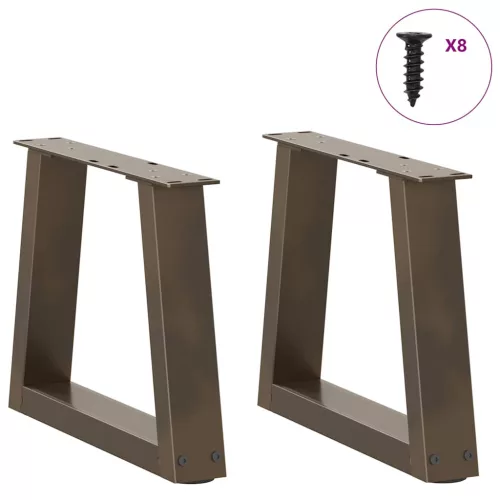  2 db V-alakú natúr acél dohányzóasztal láb 30x(30-31,3) cm