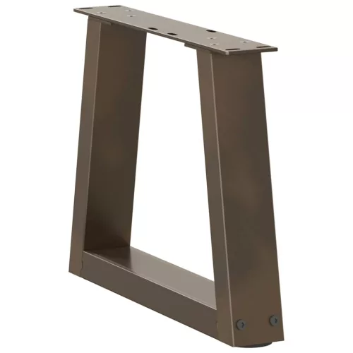  2 db V-alakú natúr acél dohányzóasztal láb 30x(30-31,3) cm