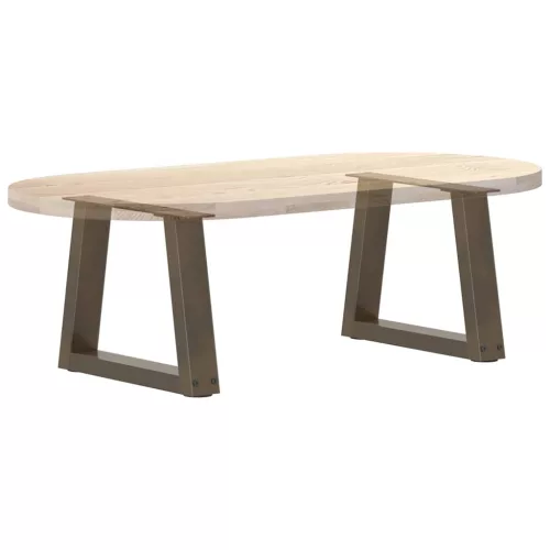  2 db V-alakú natúr acél dohányzóasztal láb 30x(30-31,3) cm
