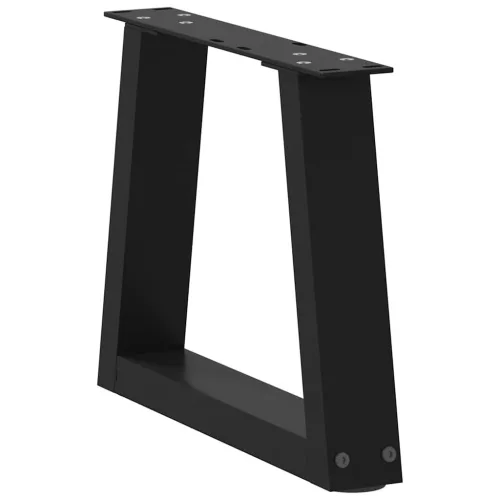  2 db fekete, V-alakú acél dohányzóasztal láb 40 x (30-31,3) cm