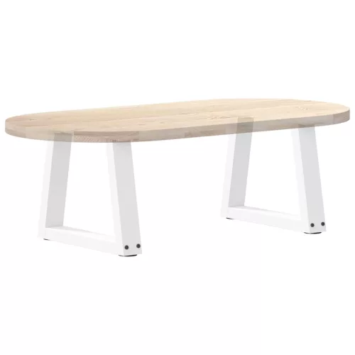  2 db fehér, V-alakú acél dohányzóasztal láb 40 x (30-31,3) cm