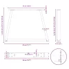  2 db fehér, V-alakú acél dohányzóasztal láb 40 x (30-31,3) cm