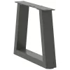  2 db antracitszürke, V-alakú acél dohányzóasztal láb 40 x (30-31,3) cm