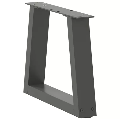  2 db antracitszürke, V-alakú acél dohányzóasztal láb 40 x (30-31,3) cm
