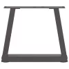  2 db antracitszürke, V-alakú acél dohányzóasztal láb 40 x (30-31,3) cm