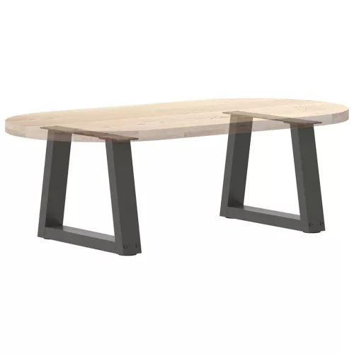  2 db antracitszürke, V-alakú acél dohányzóasztal láb 40 x (30-31,3) cm
