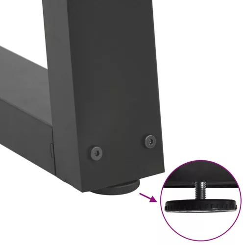  2 db antracitszürke, V-alakú acél dohányzóasztal láb 40 x (30-31,3) cm