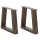  2 db V-alakú natúr acél dohányzóasztal láb 40 x (30-31,3) cm