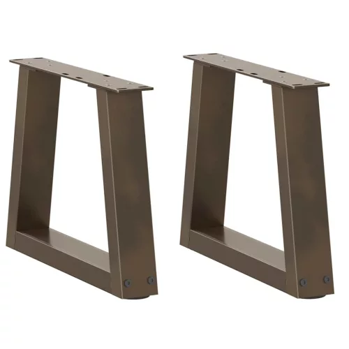  2 db V-alakú natúr acél dohányzóasztal láb 40 x (30-31,3) cm