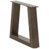 2 db V-alakú natúr acél dohányzóasztal láb 40 x (30-31,3) cm