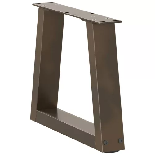  2 db V-alakú natúr acél dohányzóasztal láb 40 x (30-31,3) cm