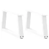  2 db fehér, V-alakú acél dohányzóasztal láb 50 x (30-31,3) cm