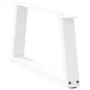  2 db fehér, V-alakú acél dohányzóasztal láb 50 x (30-31,3) cm
