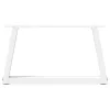  2 db fehér, V-alakú acél dohányzóasztal láb 50 x (30-31,3) cm