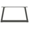  2 db antracitszürke, V-alakú acél dohányzóasztal láb 50 x (30-31,3) cm