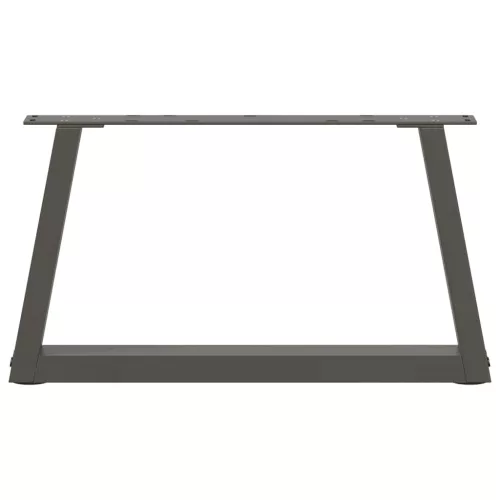  2 db antracitszürke, V-alakú acél dohányzóasztal láb 50 x (30-31,3) cm