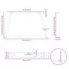  2 db antracitszürke, V-alakú acél dohányzóasztal láb 50 x (30-31,3) cm