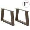  2 db V-alakú natúr acél dohányzóasztal láb 50x(30-31,3) cm